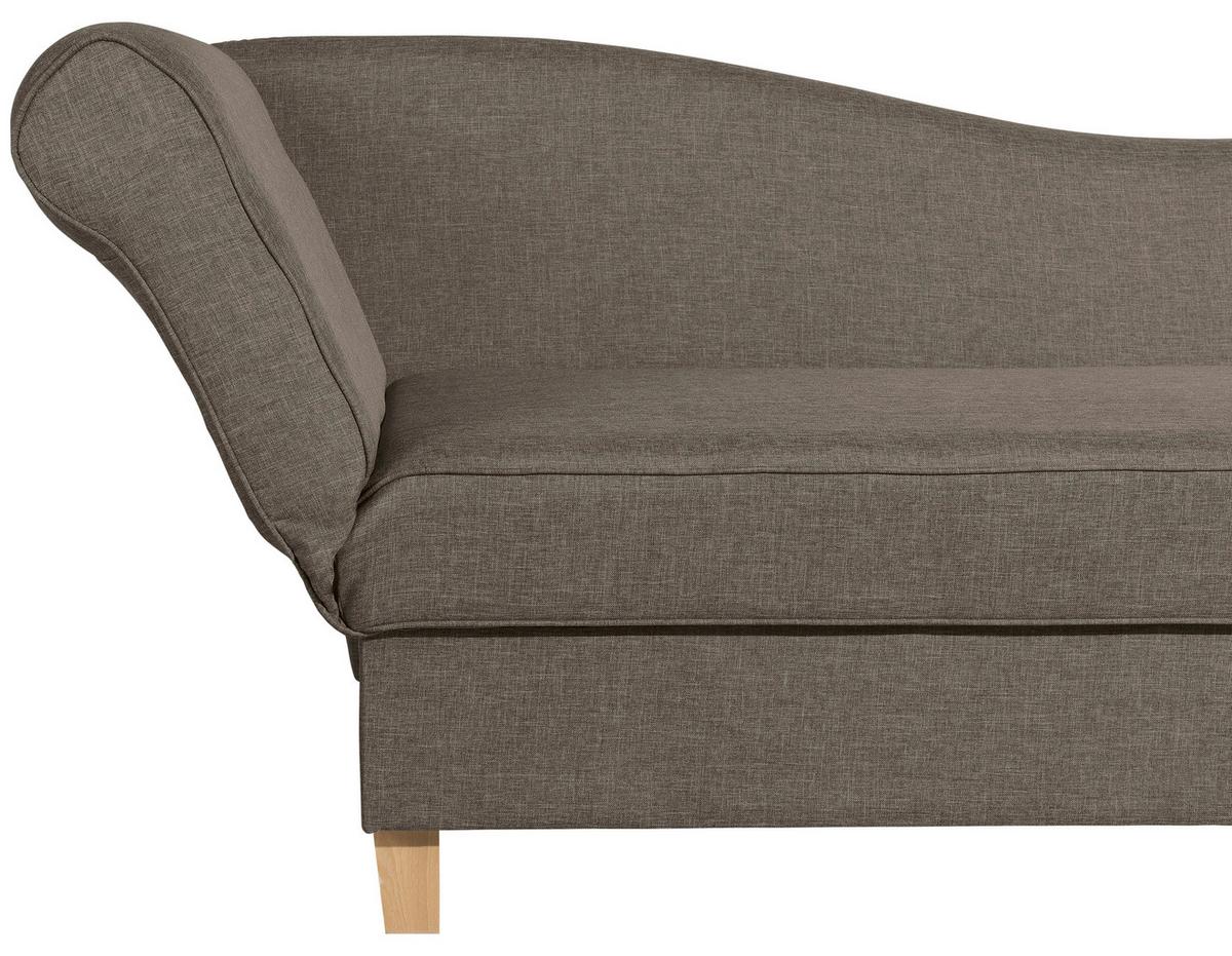 Recamiere Selma Sahara Links mit Bettkasten+schlaffunktion - Hellbraun/Buchefarben, Design, Textil (190/88/82cm) - Max Winzer