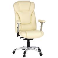 Chefsessel Embassy 200 Cremefarben - Silberfarben/Creme, MODERN, Kunststoff/Textil (63/131/53cm) - MID.YOU