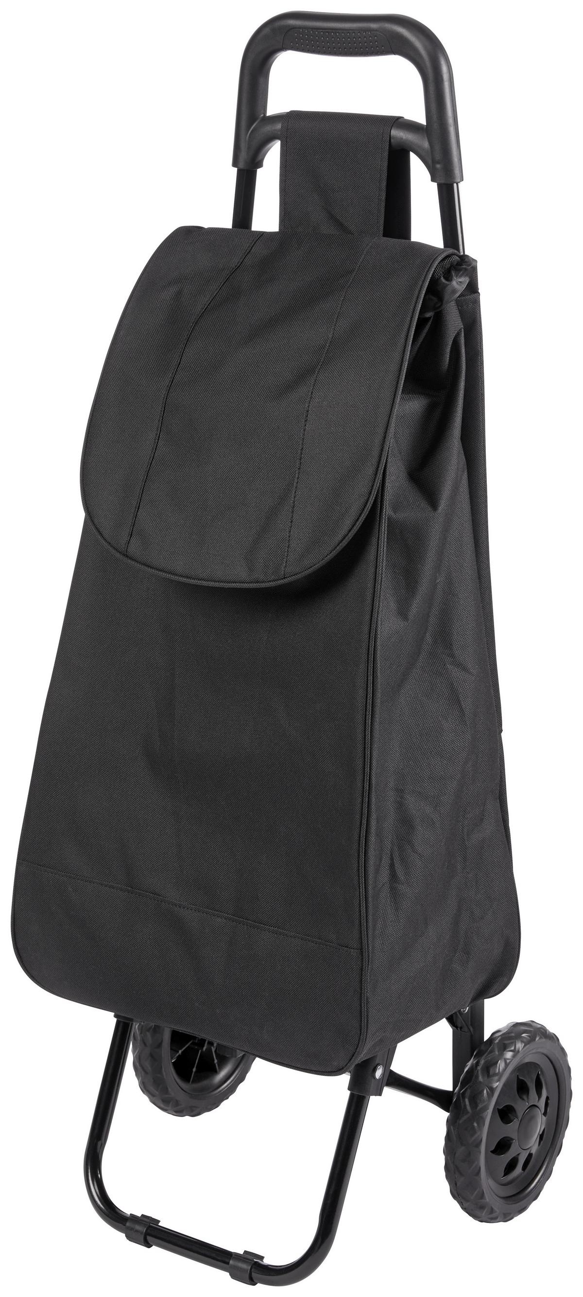 Bevásárlókocsi Pengyou - fekete/ezüstszínű, Konventionell, műanyag/textil (92/35/28cm) - Luca Bessoni