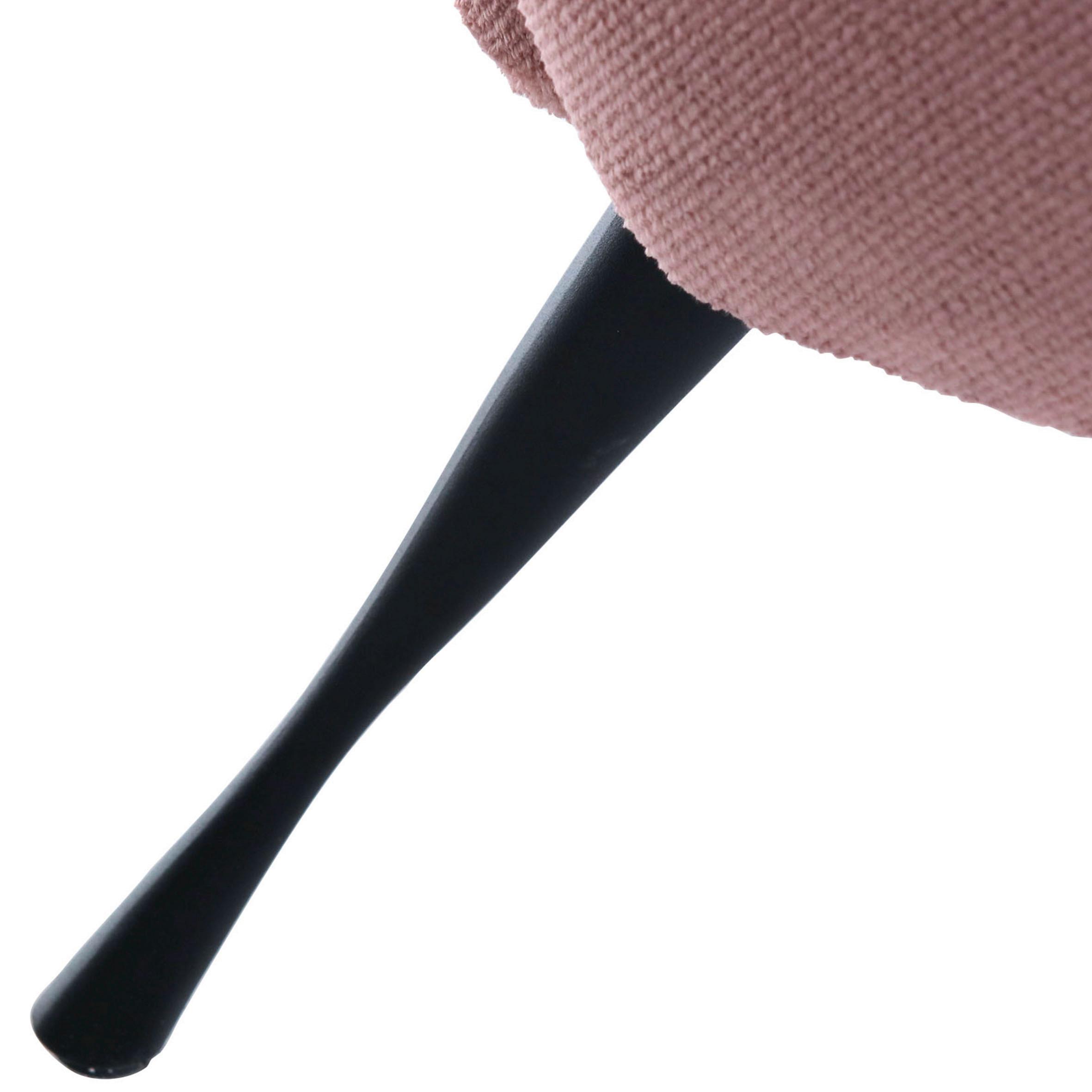 Hocker Lorris - Schwarz/Rosa, KONVENTIONELL, Textil (60/49/53cm) - MID.YOU