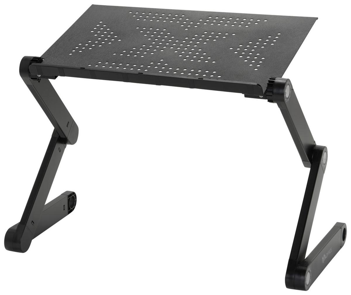 Schreibtischaufsatz Schwarz höhenverstellbar - Schwarz, Basics, Metall (52,5/4-39,5/25,5cm) - MID.YOU