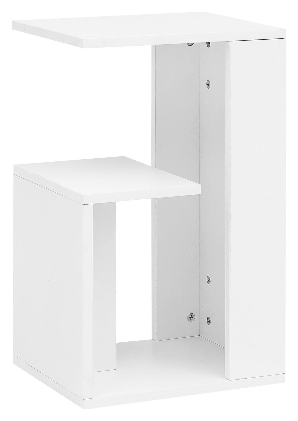 Odkládací stolek Bílý - bílá, Design, kompozitní dřevo (30/35/61cm) - MID.YOU
