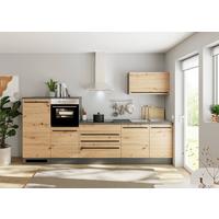 Küchenzeile Jazz4 mit Geräten B: 320cm Anthrazit/Eiche Dekor - Anthrazit/Eiche Artisan, Basics, Holzwerkstoff (320cm) - P & B