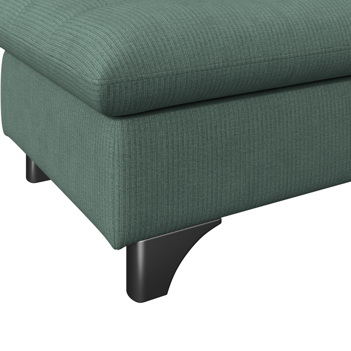 Hocker Gemini Grün, B: 108cm - Chromfarben/Dunkelgrün, KONVENTIONELL, Textil (108/46/108cm)