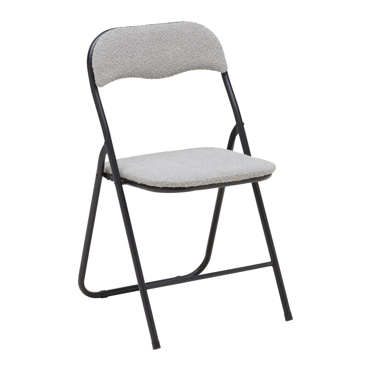 SKLÁDACÍ ŽIDLE ISABELLE - šedá/černá, Lifestyle, kov/textil (44/78/44cm) - Mömax