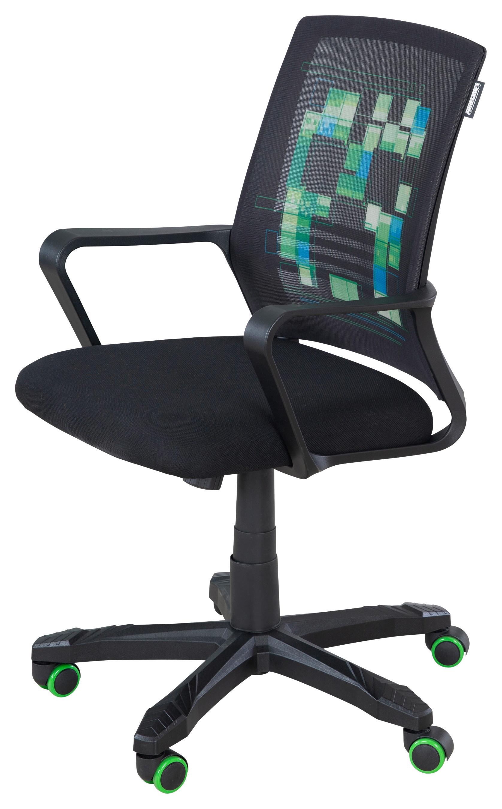 Drehstuhl Minecraft - Schwarz, MODERN, Kunststoff/Textil (63/92/111,5/60cm) - Minecraft