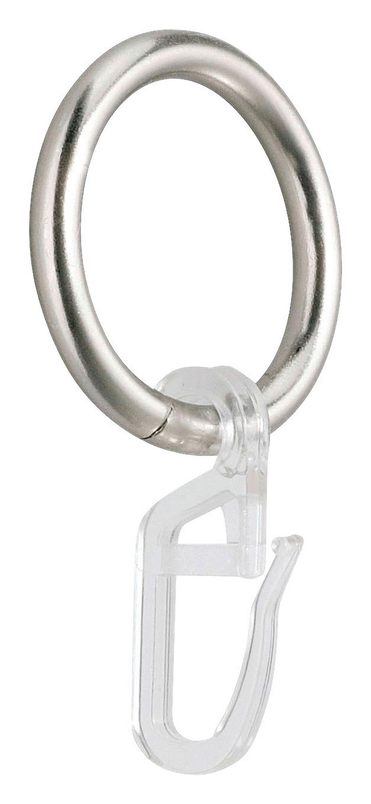 Függönykaroka Anna 10db - nemesacélszínű, Konventionell, műanyag - Ondega