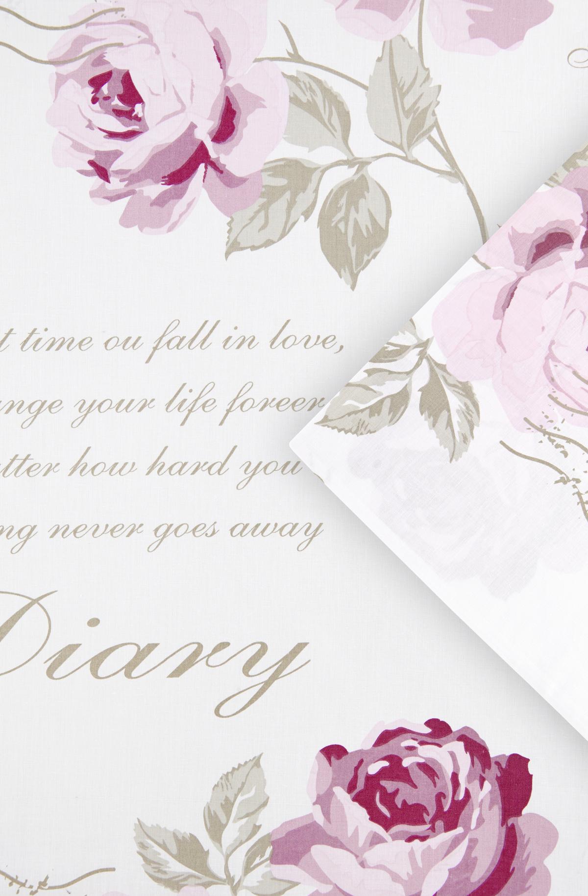 POVLEČENÍ Diary Rose, 140/200cm - bílá, Romantický / Rustikální, textil (140/200cm) - Modern Living