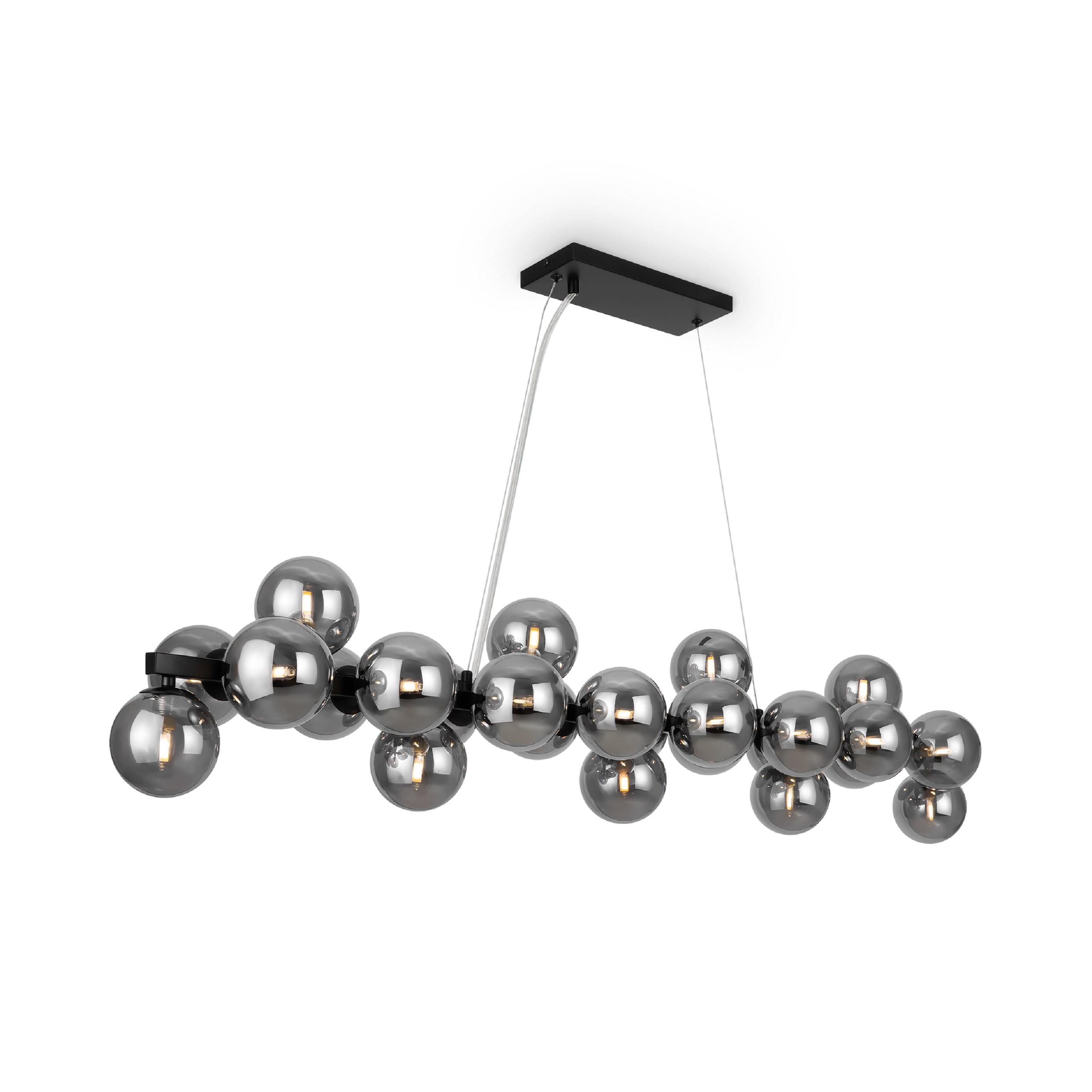 Pendelleuchte Dallas - Schwarz, Trend, Glas/Metall (23,8/22,8/123,5cm) - MAYTONI
