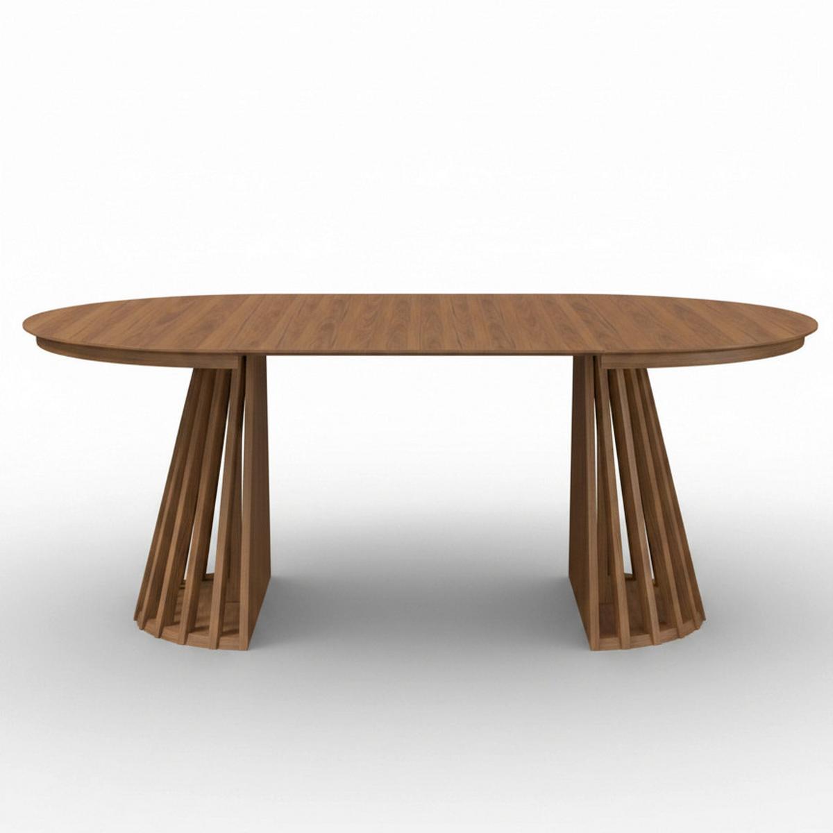 Výsuvný stôl ENNIO 120 - barvy vlašských ořechů, Moderní, kov/dřevo (120-200/75/120cm) - Bessagi Home