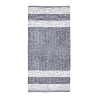 Ručne tkaný koberec ELISA, š/d: 80/150 cm - biela/tmavosivá, Modern, textil (80/150cm) - Modern Living