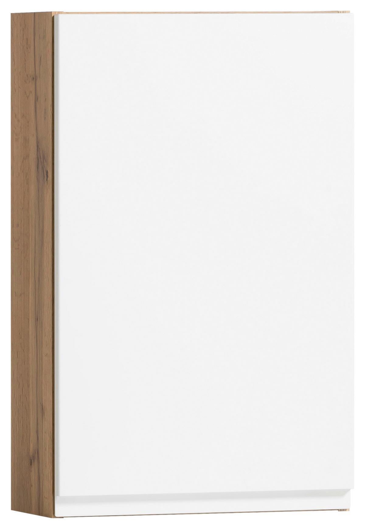 Hängeschrank Varese B: 40 cm Weiß/Wotaneiche Dekor - Eiche Wotan/Weiß, MODERN, Holzwerkstoff (40/64/20cm) - Held