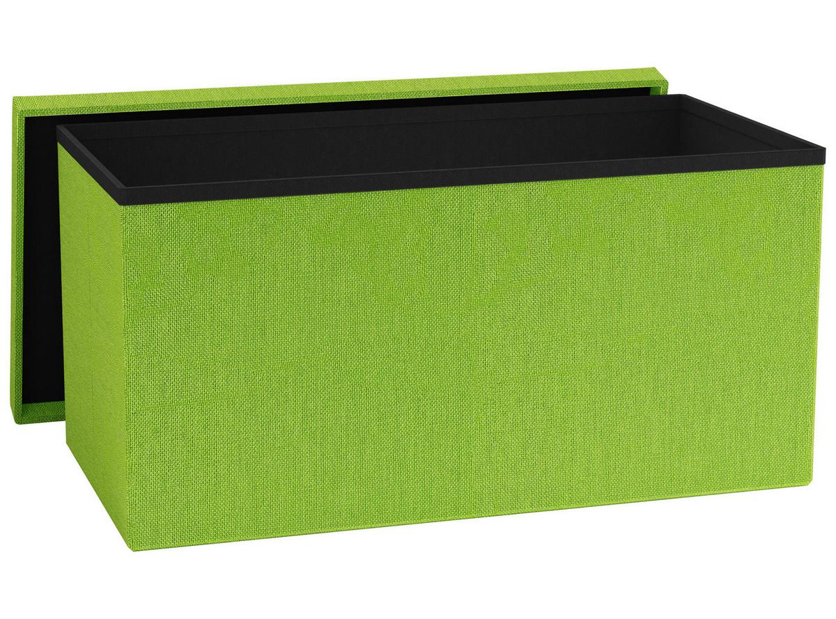 Sitzbox Boxas Grün B: 76 cm - Grün, Basics, Holzwerkstoff/Kunststoff (76/38/38cm) - MID.YOU