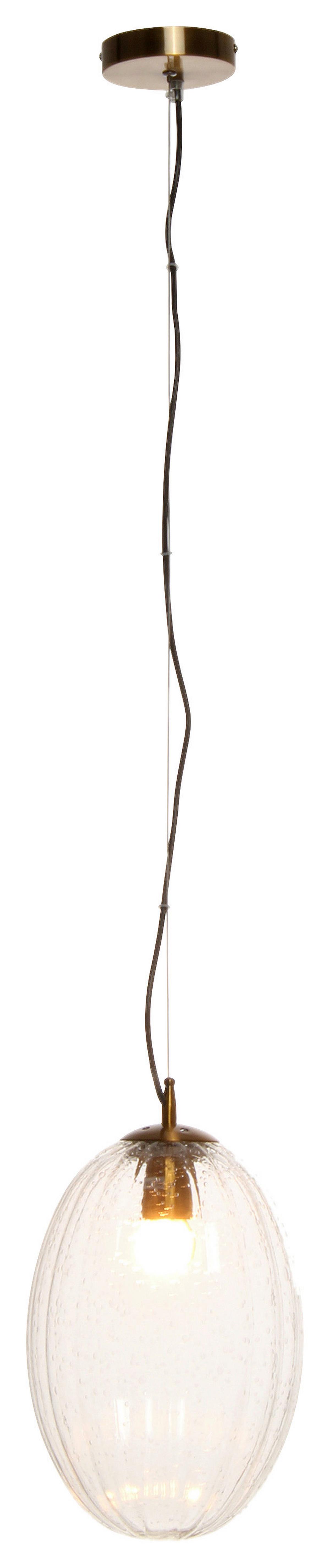 Hängeleuchte Virgina 125 Klar B: 23 Cm - Klar, Basics, Glas/Metall (23/23/36cm) - Kayoom