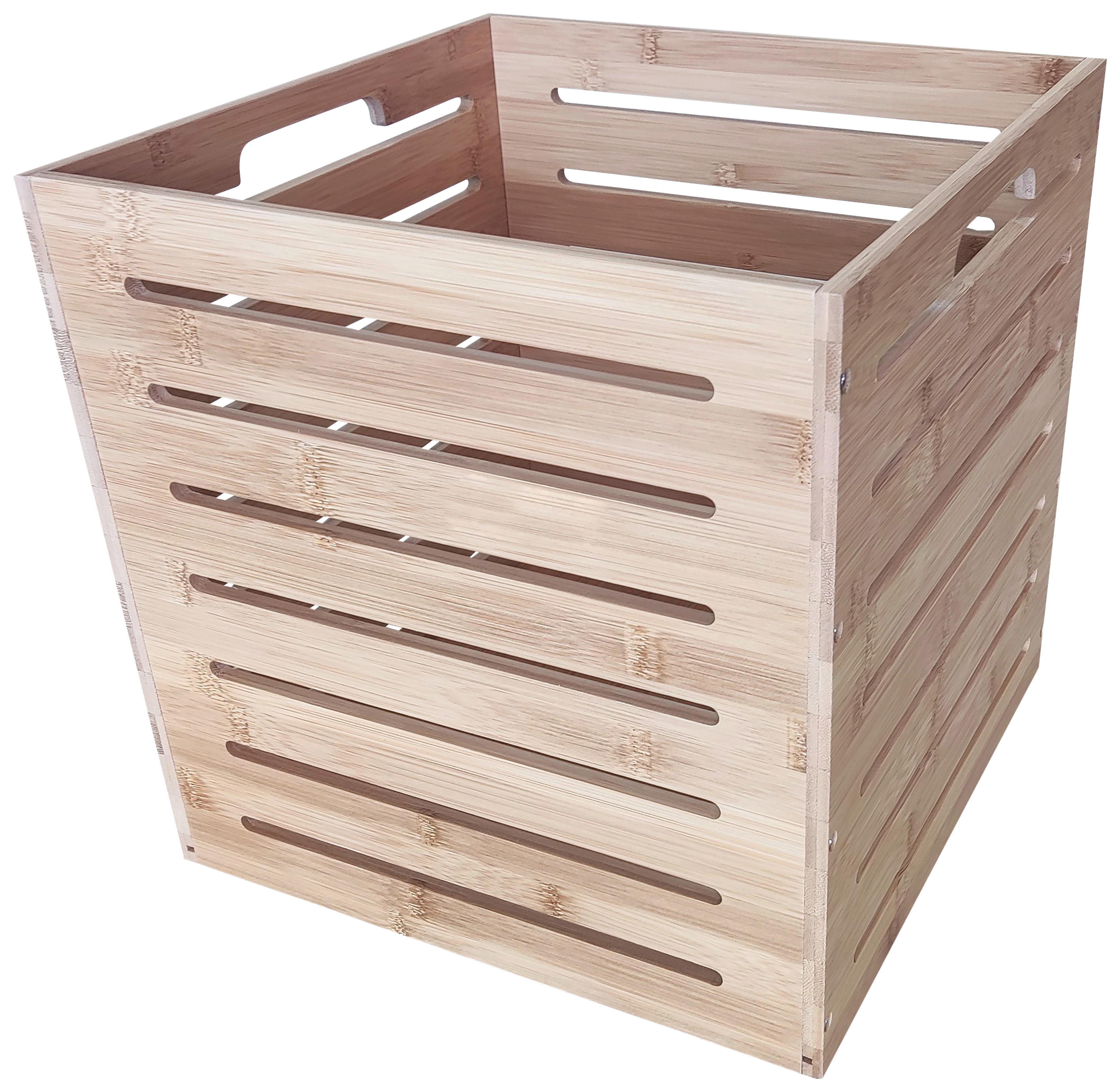 ÚLOŽNÝ BOX BAMBOO - přírodní barvy, Moderní, kompozitní dřevo/přírodní materiály (31/31/31cm) - ecoTree