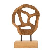 Skulptur Lubang Teak Braun, B: 18 cm - Braun, Basics, Holz (18/27/10cm)