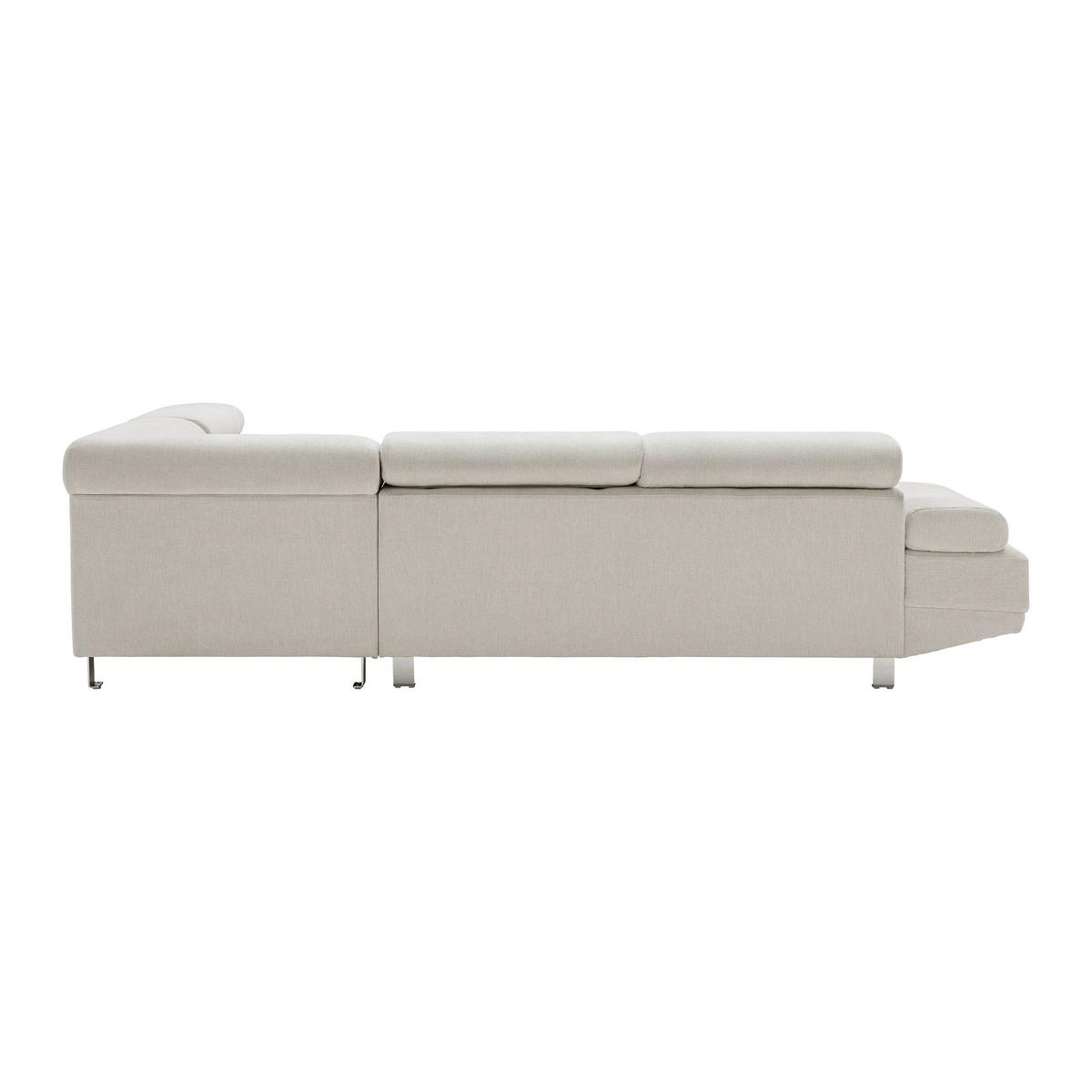 Sedací souprava EMELY, krémová - krémová/barvy nerez oceli, Moderní, kov/dřevo (267/70/195cm) - Bessagi Home