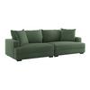 Big Sofa Pelle Mit Kissen B: 261 Cm Grün - Wengefarben/Grün, Trend, Textil (261/124cm) - Luca Bessoni