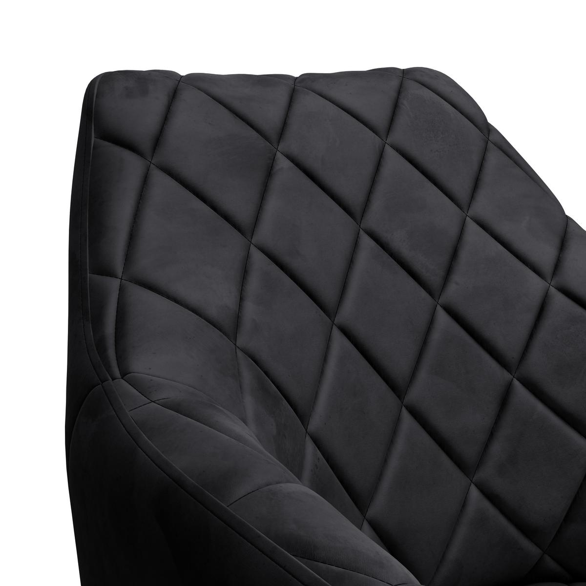 Stuhl Patti Anthrazit,sitzfl. 360° Drehbar - Anthrazit/Schwarz, KONVENTIONELL, Textil/Metall (58/81/54cm)