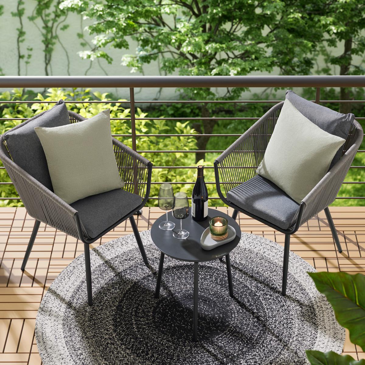PLOCHO TKANÝ KOBEREC Marie, 160cm - čierna/biela, textil (160cm) - Modern Living