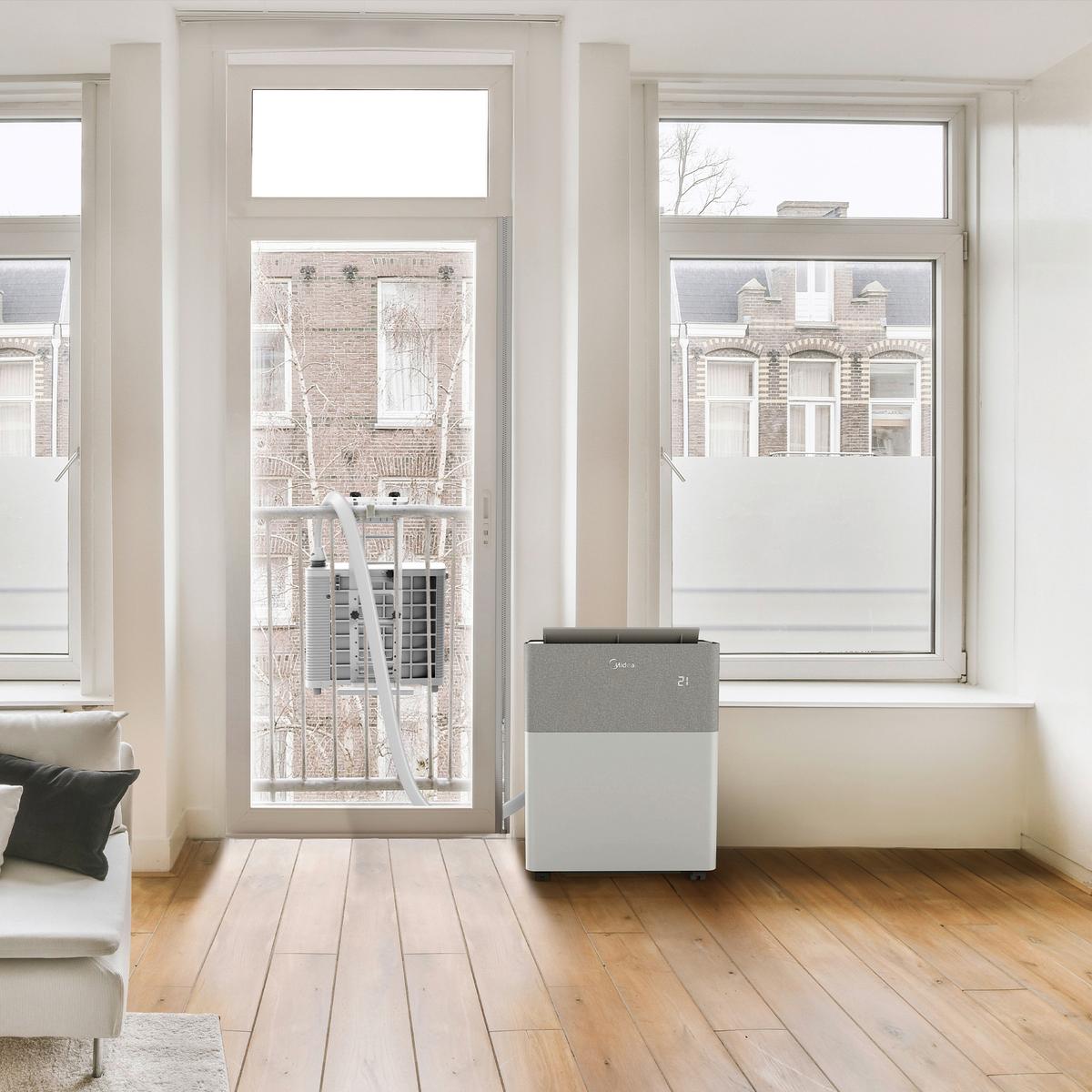 KLIMAANLAGE PORTASPLIT COOL - Hellgrau/Weiß, Basics, Kunststoff/Metall (51,8 cm/64,6 cm/34 cmcm) - Midea