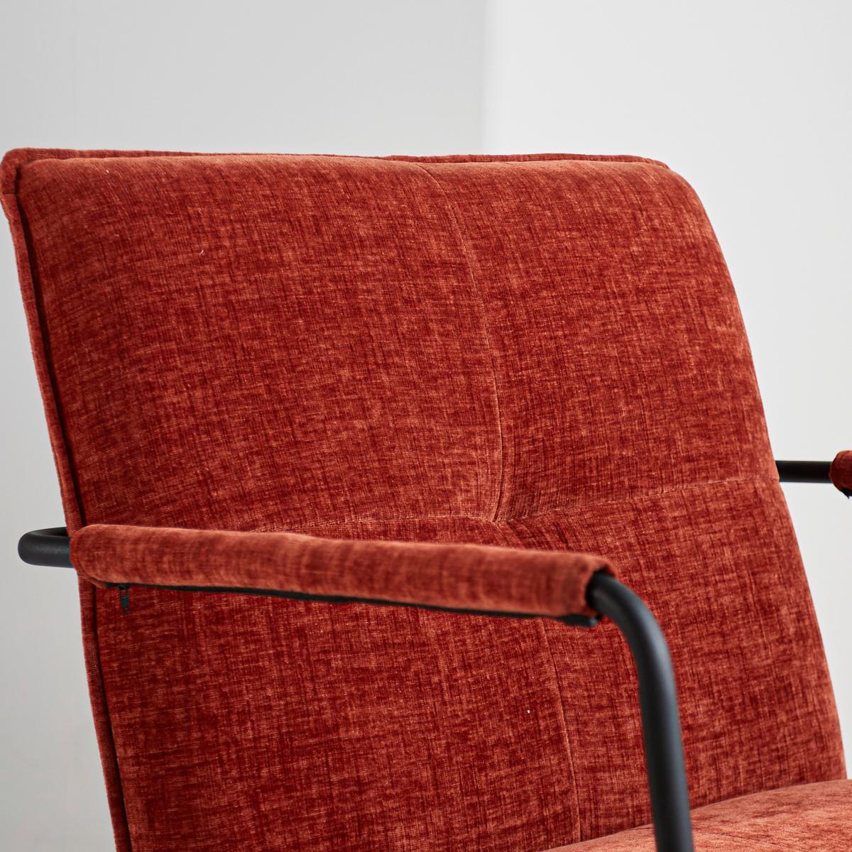 Sessel Bilbao Kupferfarben B: 65 cm - Schwarz/Kupferfarben, MODERN, Textil (65/80/68cm) - MID.YOU