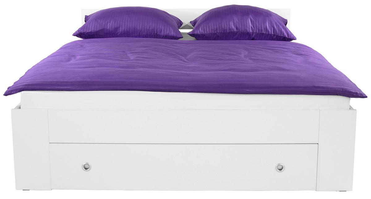 Postel s úložným prostorem Azurro,180x200 cm - bílá, Moderní, kompozitní dřevo (180/200cm)