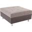 Hocker Linda - Chromfarben/Hellgrau, MODERN, Textil (83/44/78cm)