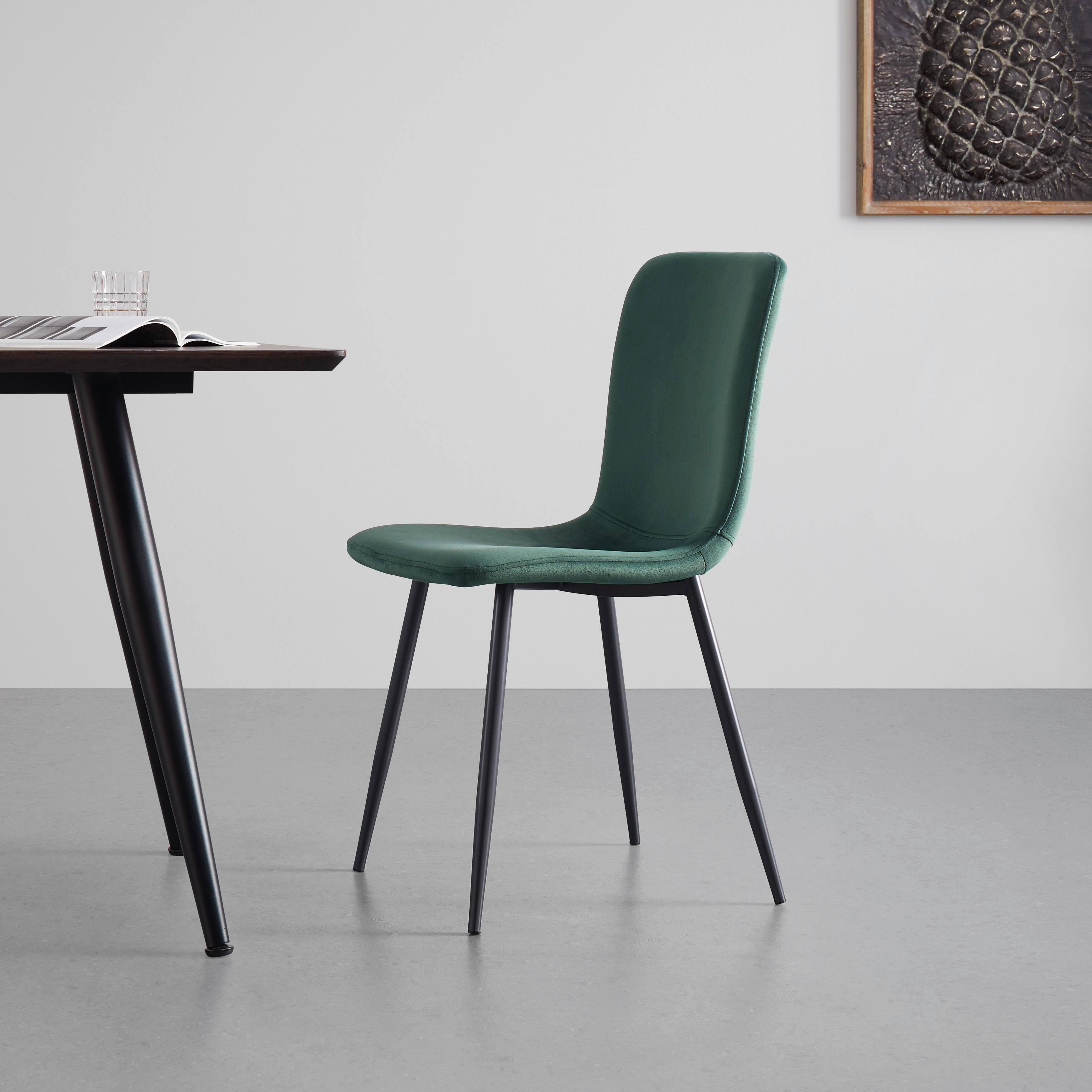 Moderní Židle Elif Zelená - černá/zelená, Moderní, kov/textil (43/86/54,5cm) - P & B
