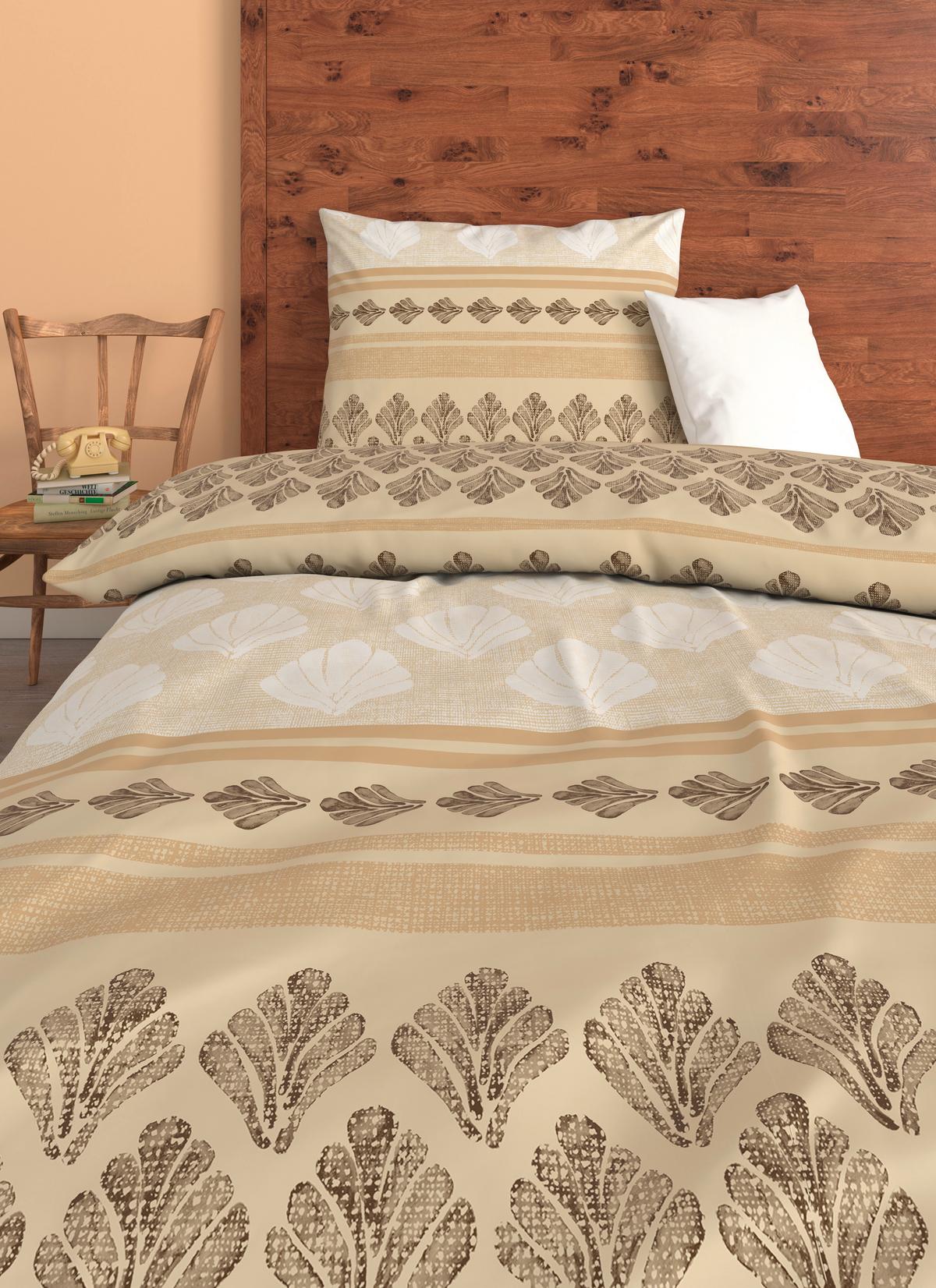 Bettwäsche Hemma - Gelb/Braun, ROMANTIK / LANDHAUS, Textil - James Wood