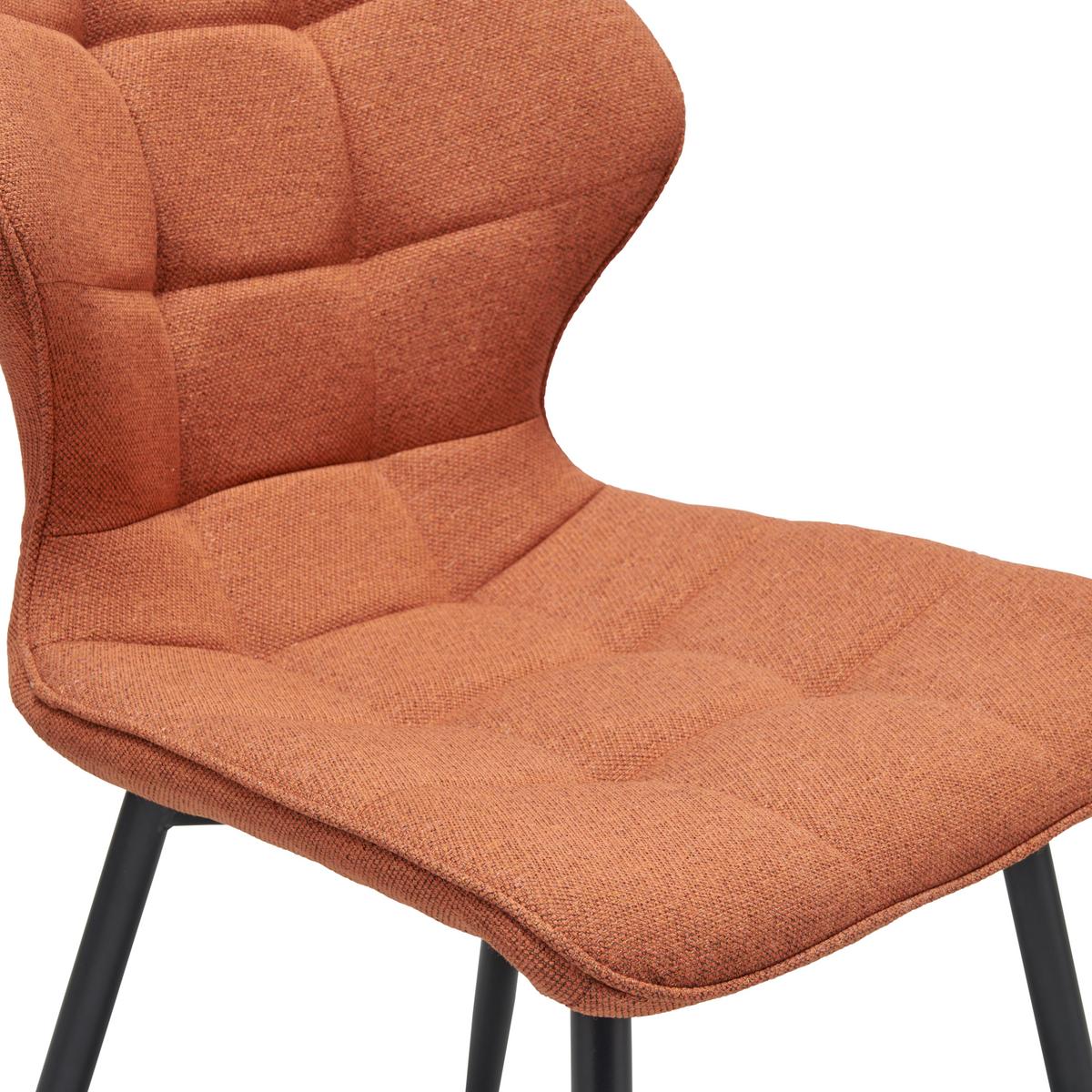 Stuhl Leana - Cognac/Schwarz, LIFESTYLE, Holz/Textil (47/82/59cm) - Livetastic