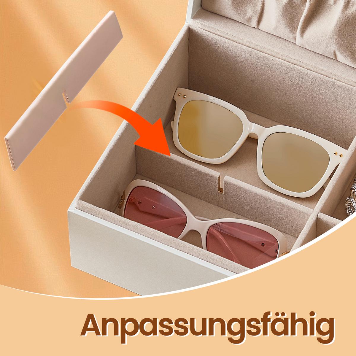 Schmuckkästchen Weiß B: 24 cm - Weiß, LIFESTYLE, Holzwerkstoff (24/11/20,50cm)