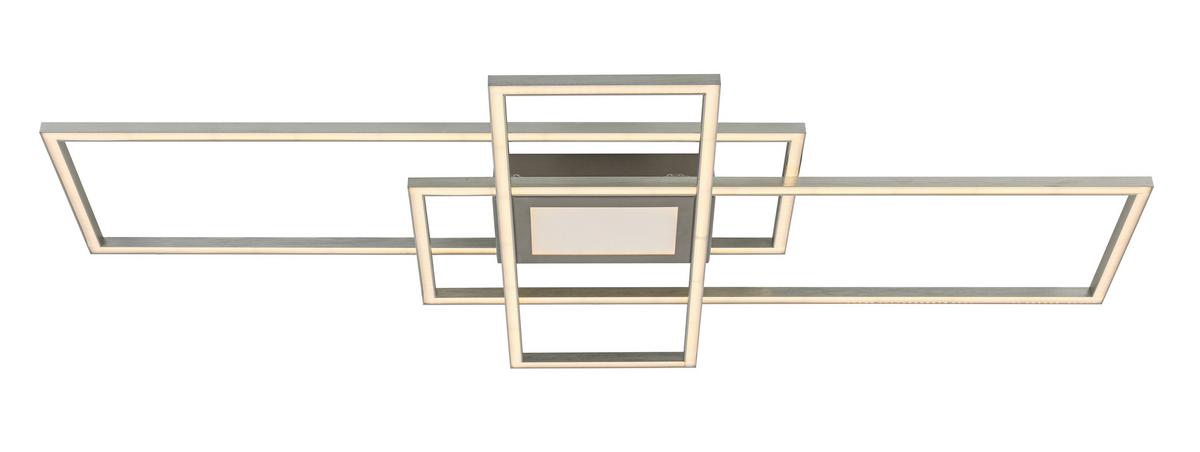 LED-Deckenleuchte Christina - Alufarben/Weiß, Basics, Kunststoff/Metall (45,8/100/6,4cm) - Luca Bessoni