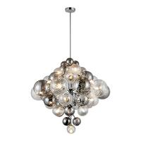 Hängeleuchte H: 155 Cm 20-Flammig Mit Rauchglas - Design, Glas/Metall (75/120cm) - Näve