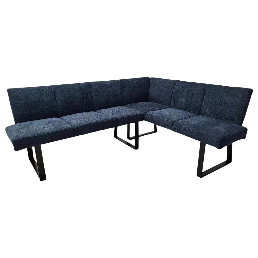 Eckbank gepolstert dunkelblau Tampa 202x160 cm