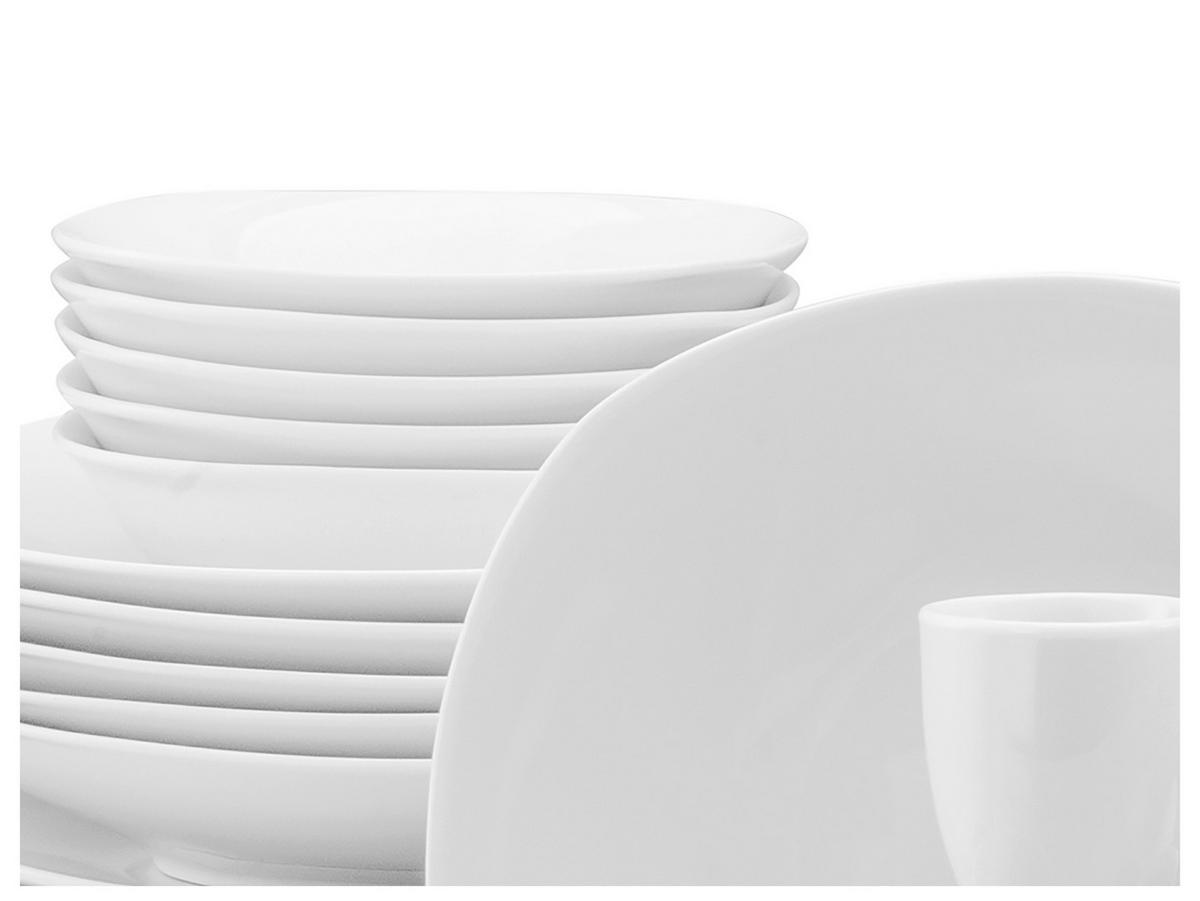 Kombiservice Square 62--Teilig., Weiß - Weiß, Trend, Keramik - Creatable
