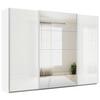 Schwebetürenschrank Mit Spiegel B: 315cm Feldkirch - Weiß Hochglanz/Silberfarben, MODERN, Glas/Holzwerkstoff (315/229/62cm)