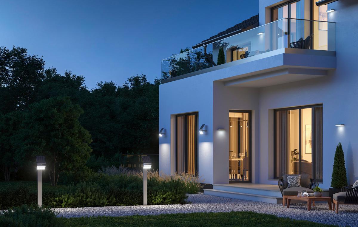 Solarleuchte Außenleuchte Xsolar Gl-S - Silberfarben, Basics, Kunststoff (18,8/19,4/117,8cm) - Steinel