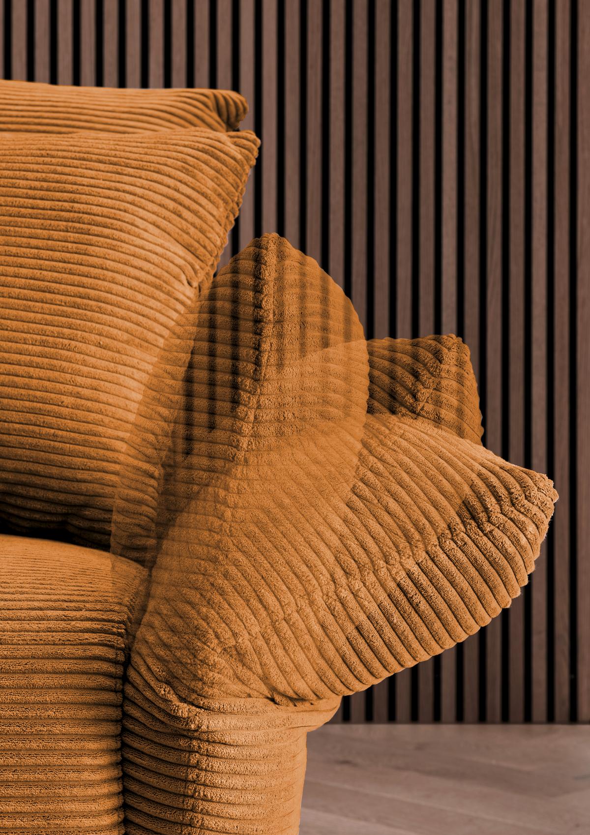 Ecksofa Vanilla Goldfarben S: 294x256 cm - Goldfarben/Schwarz, Design, Textil (294/256cm) - Livetastic