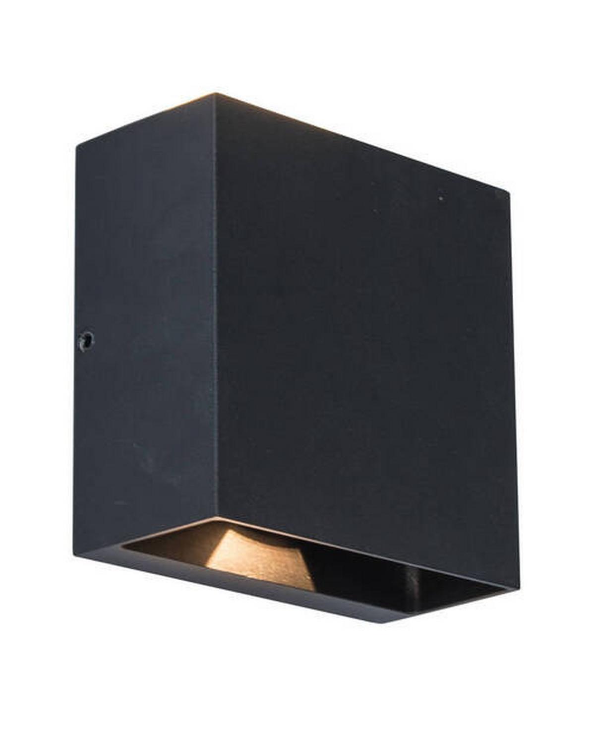 Außenwandleuchte Gemini Beams 10w Aluminium, Wandmontage - Schwarz, Basics, Metall (11/11/6cm)