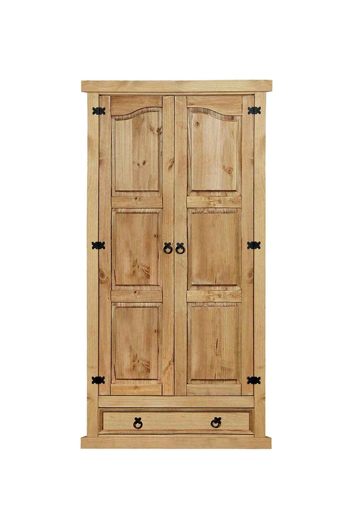Drehtürenschrank Honig, B: 102 Cm - Honig, Natur, Holz (102/205/56cm) - Livetastic