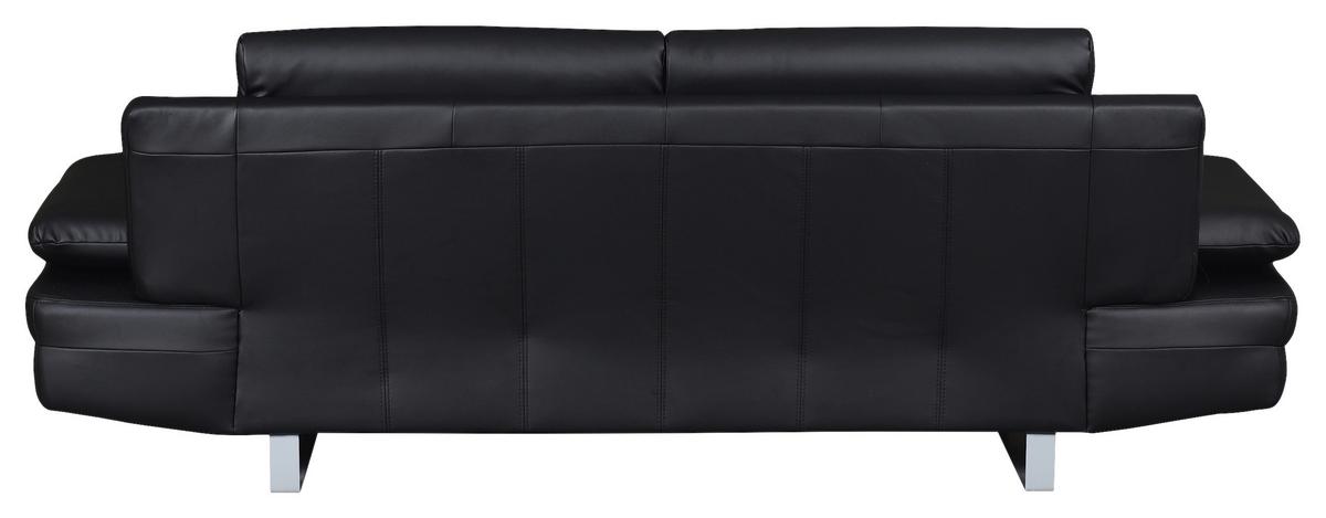 3-Sitzer-Sofa Jovanna, Schwarz B: 218 cm - Schwarz/Grau, Design, Textil (218/78/88cm) - MID.YOU