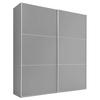 Schwebetürenschrank 188cm Includo, Grau - Grau, MODERN, Holzwerkstoff (188/222/68cm) - MID.YOU