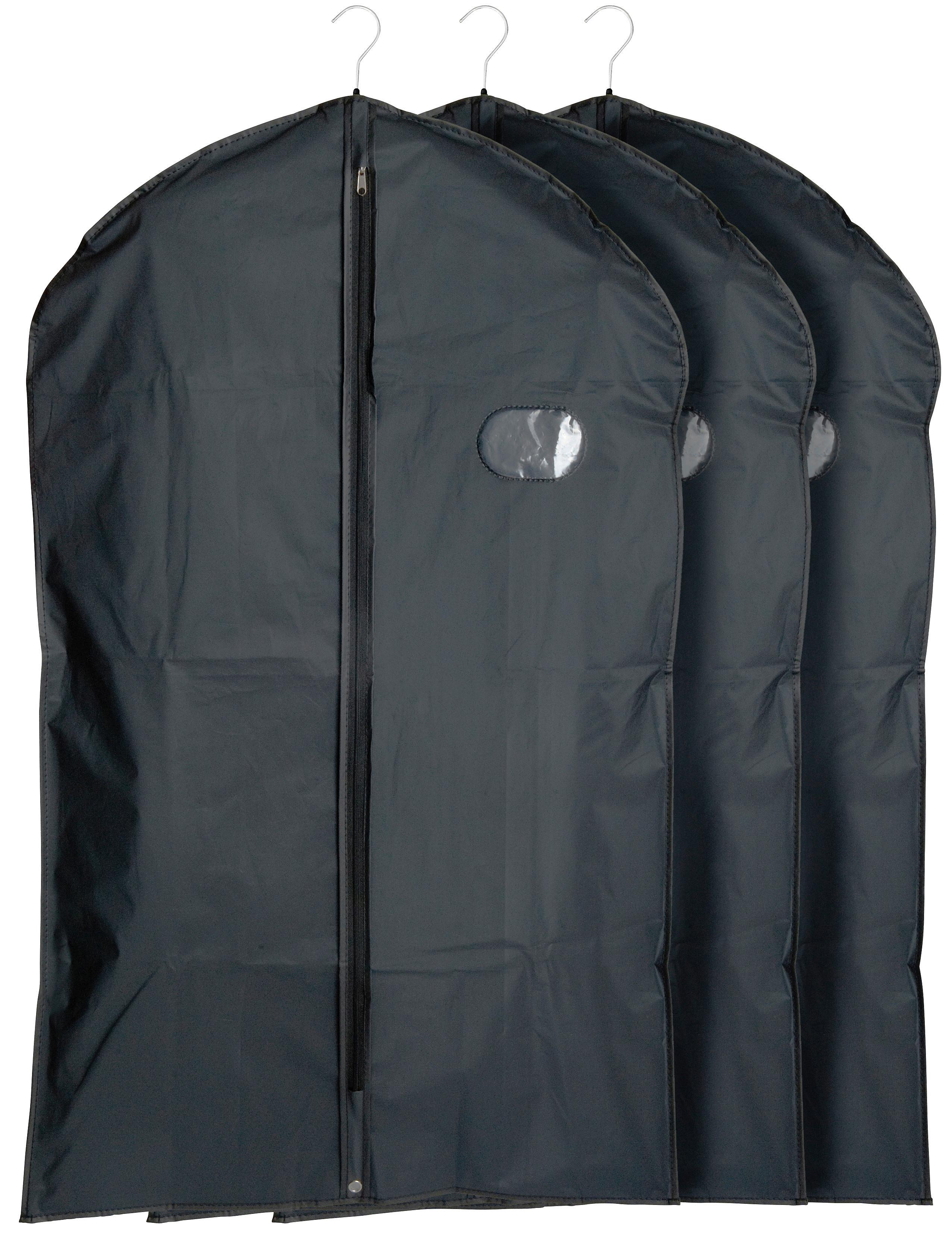 Kleidersack Christoph Schwarz, 3er-Set - KONVENTIONELL, Kunststoff (60/100cm) - Homezone