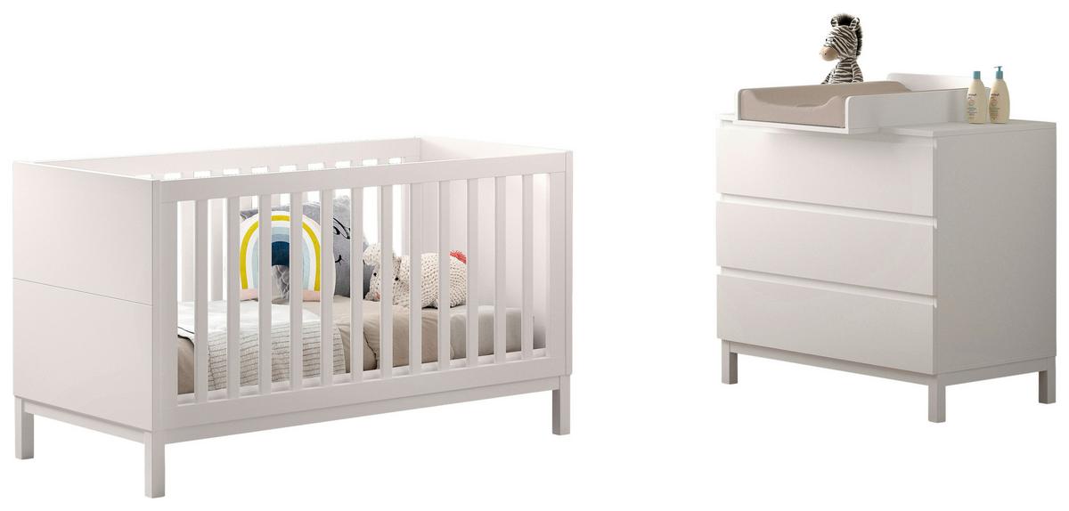 KINDERZIMMER Eva Weiß 2-teilig - Weiß, MODERN, Holz/Holzwerkstoff - Vipack