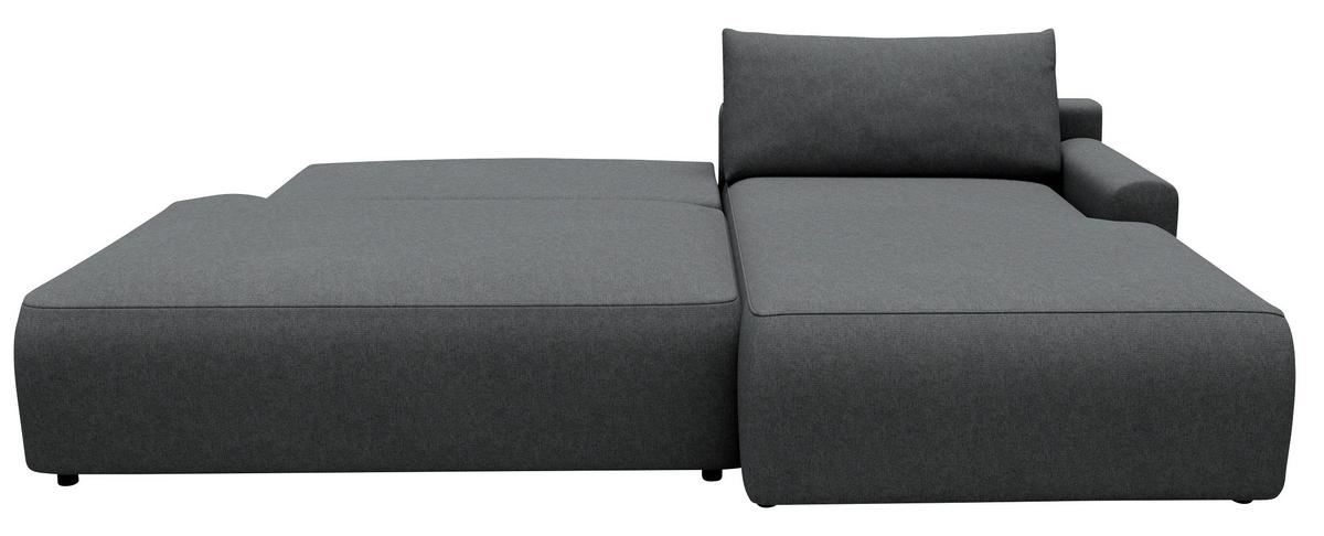 Eckschlafsofa Graphitfarben S: 253x167 cm - Schwarz/Graphitfarben, MODERN, Textil (253/167cm) - Trendmanufaktur