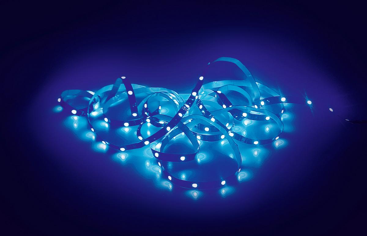 Led-streifen Easymaxx Rgb L: 4,5m Fernbedienung, Dimmbar - Blau/Gelb, Kunststoff (450cm)