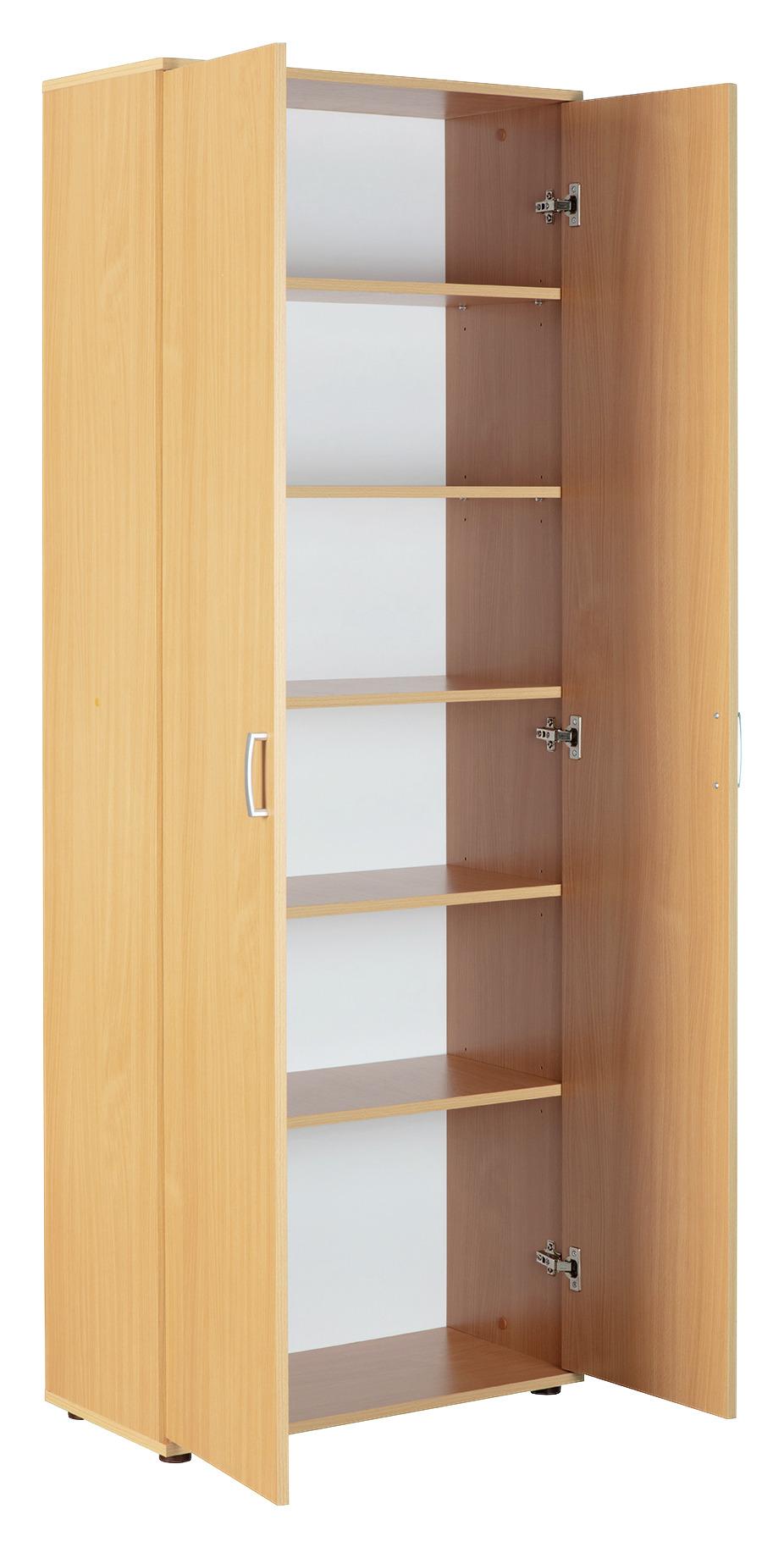 Mehrzweckschrank Vetra Buchefarben Dekor 70x189 cm - Buchefarben/Schwarz, Basics, Holzwerkstoff (70/189/34cm) - MID.YOU