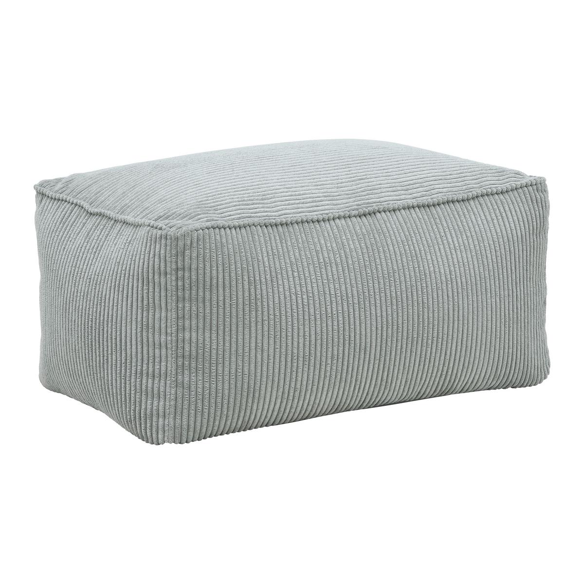 Taburet CAROLINE, šedý manšestr, max. 80 kg - šedá, Moderní, textil (80/38/50cm) - Mömax