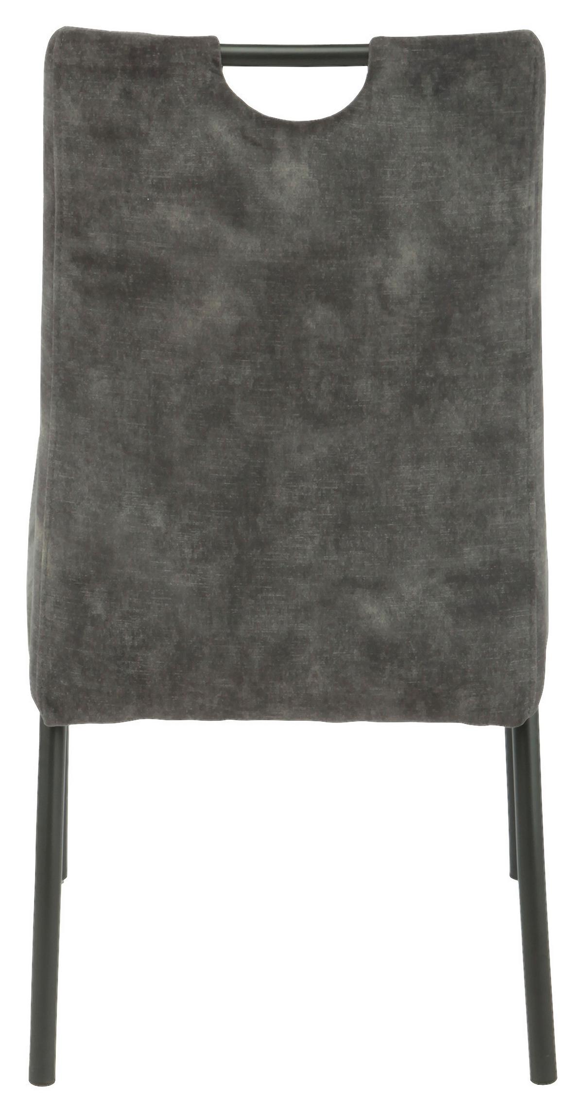 Négylábú Szék Evelyn - antracit/szürke, Konventionell, textil/fém (50/97/62cm)
